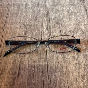 Esprit eyeglasses frame blue and silver